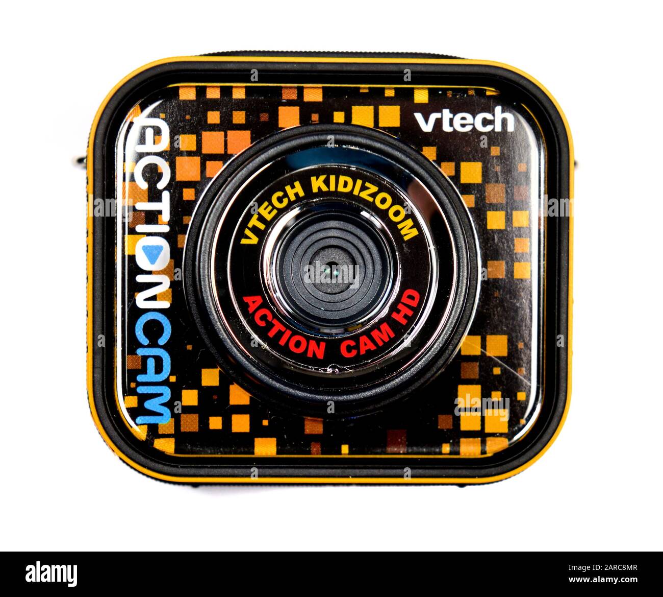 VTech Kidizoom Action-Kamera, weißer Hintergrund, Ausschnitt Stockfoto