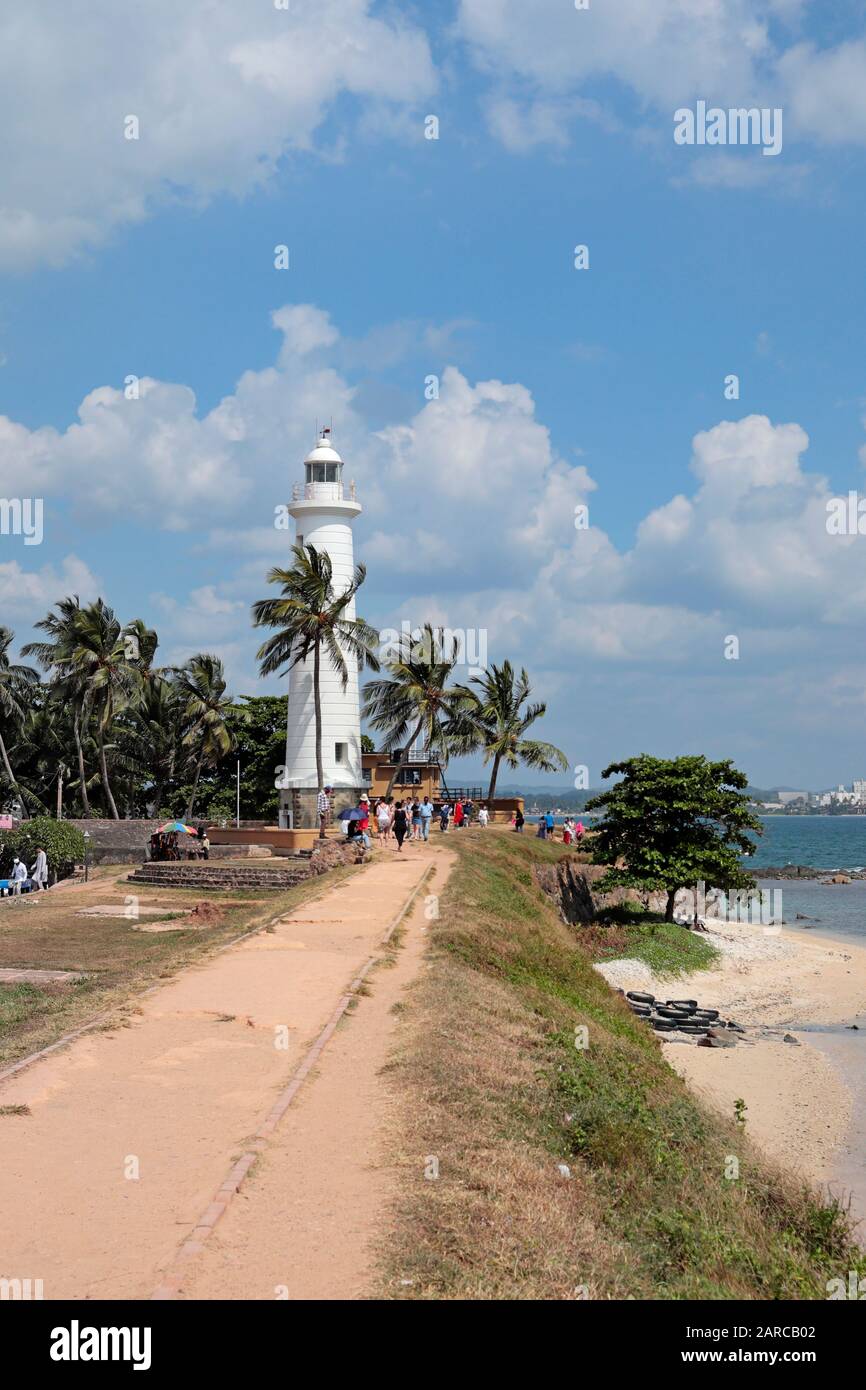 Galle Fort Leuchtturm, Sri Lanka Stockfoto