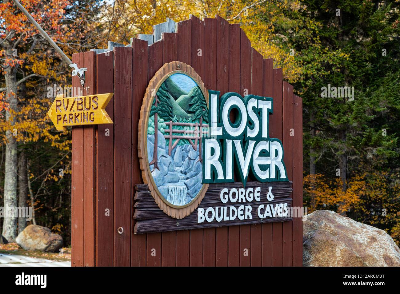 Lost River Gorge State Park. Stockfoto