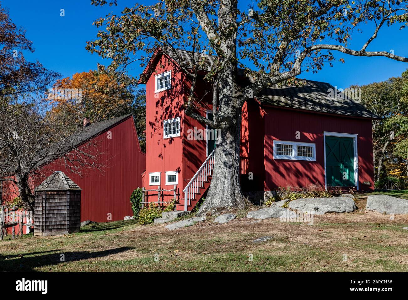 Das Weir Studio, die Weir Farm National Historic Site und die Heimat des amerikanischen Impressionismus. Stockfoto