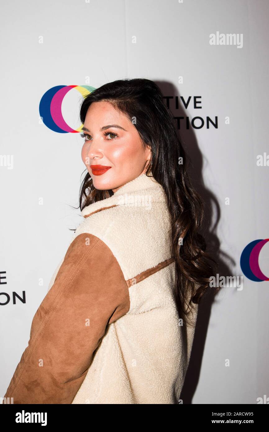 Schauspieler Olivia Munns besucht das Spotlight Initiative Gala Awards Dinner am 25. Januar 2020 in Park City, Utah. Stockfoto