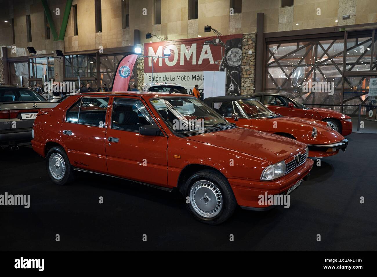 Alfa Romeo 33 1,7 QV. Retro Málaga 2020, Andalusien, Spanien. Stockfoto