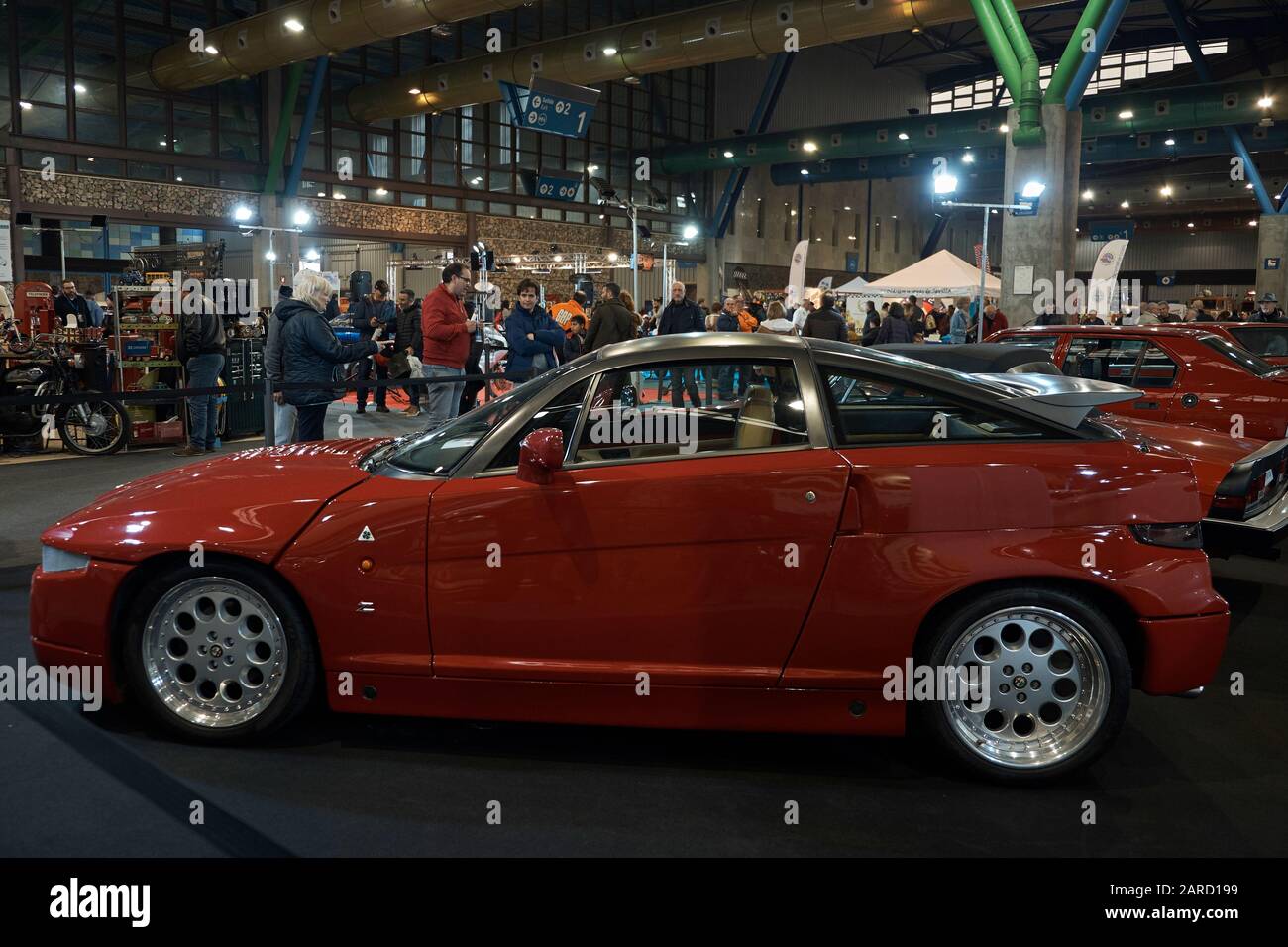 Alfa Romeo SZ (Sprint Zagato) oder es-30. Retro Málaga 2020, Andalusien, Spanien. Stockfoto