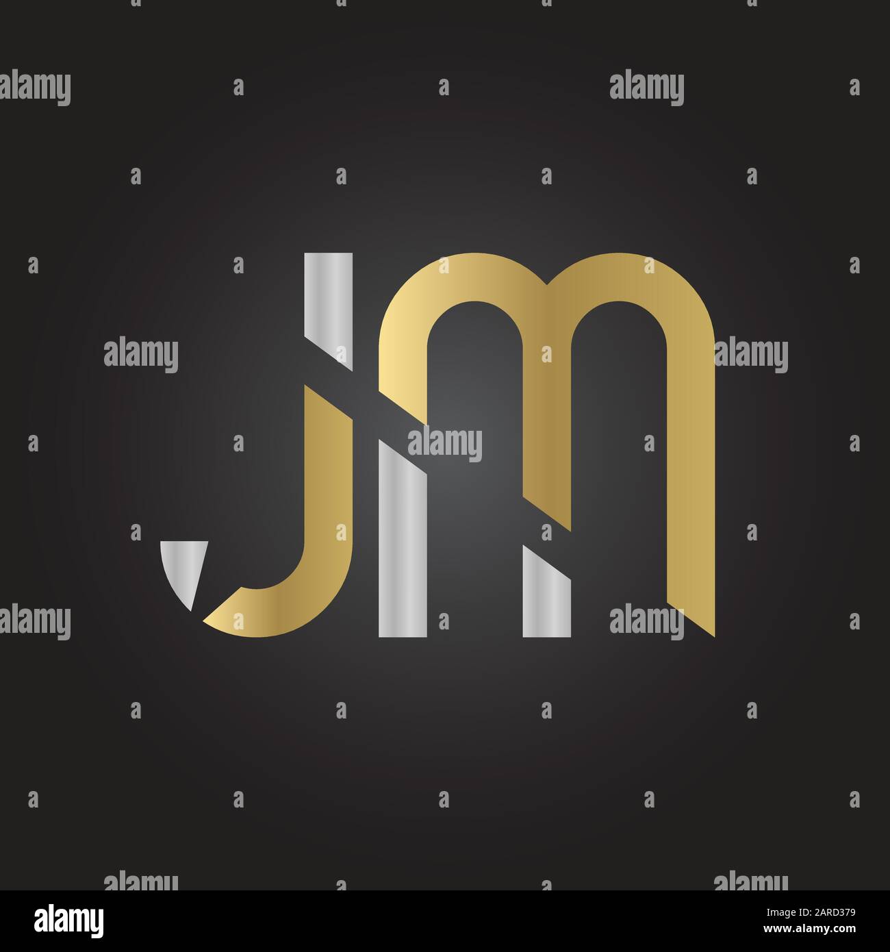 Vektor-Vorlage für Letter-JM-Logo-Design. Erste Jm-Vektorgrafiken Mit ...