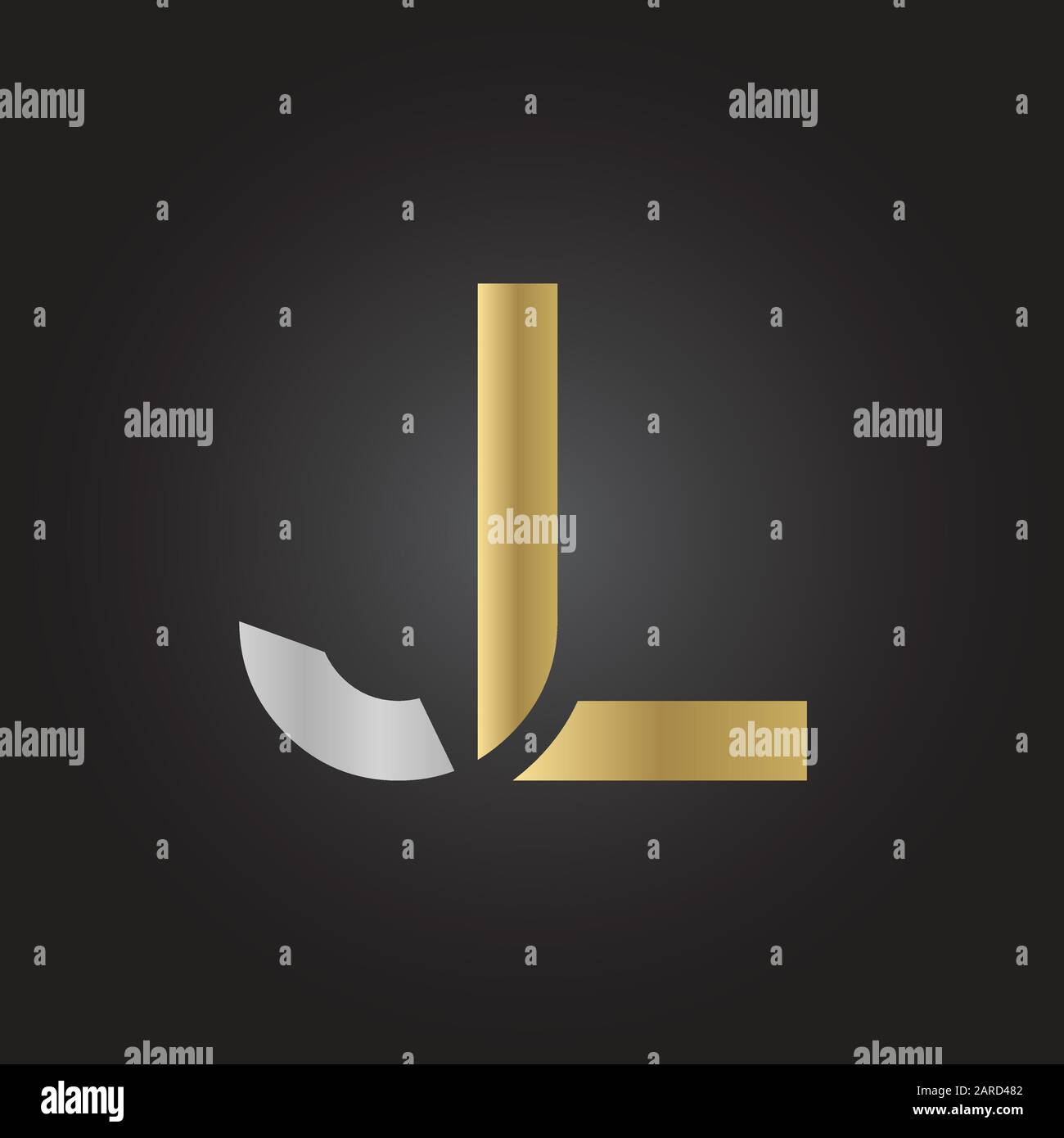 Vektor-Vorlage für Letter-JL-Logo-Design. Erste Jl-Vektor-Darstellung Mit Verknüpfter Letter Stock Vektor