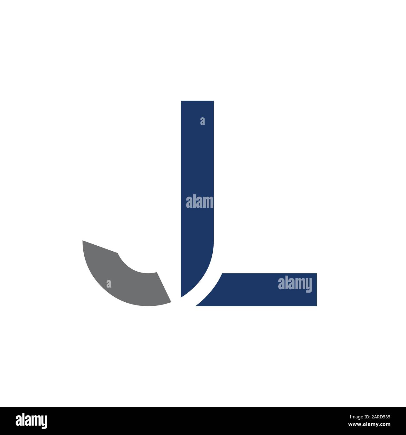 Vektor-Vorlage für Letter-JL-Logo-Design. Erste Jl-Vektor-Darstellung Mit Verknüpfter Letter Stock Vektor