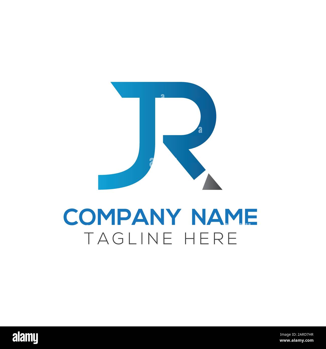 Vektor-Vorlage für Letter-JR-Logo-Design. Erste Darstellung Des Jr-Vektors In Linked Letter Design Stock Vektor