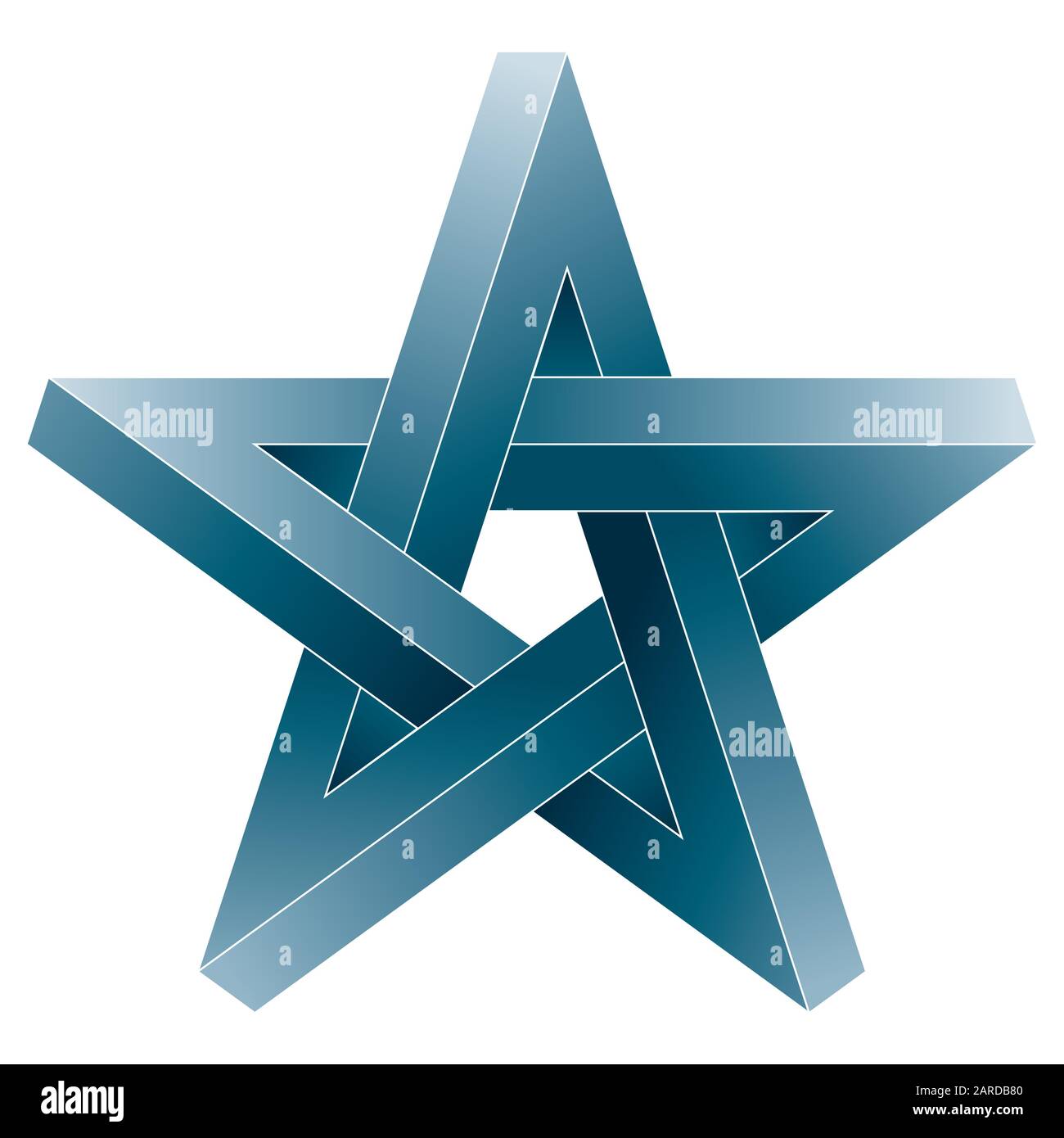 Symbol Fur Unmogliches Pentagramm Vektor Optische Tauschung Form Auf Weissem Hintergrund Stock Vektorgrafik Alamy