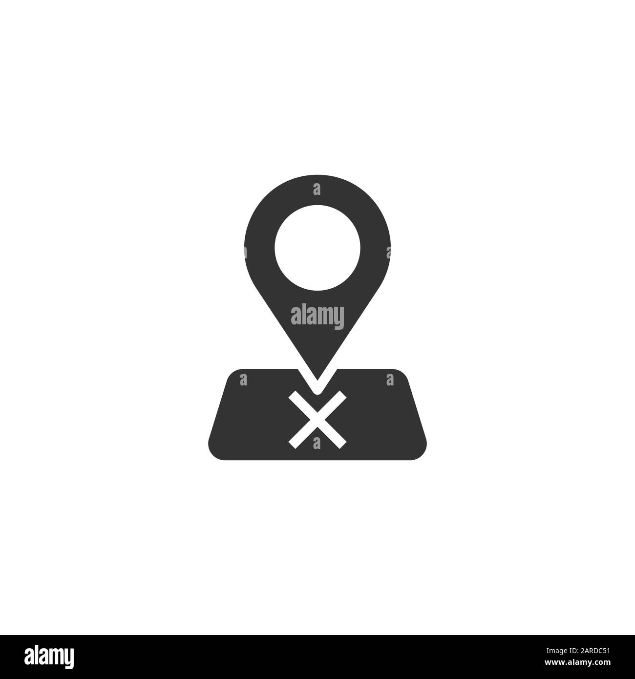 Karte pin Symbol im flachen Stil. gps-Navigation vektor Illustration auf weißem Hintergrund isoliert. Position Business Konzept finden. Stock Vektor