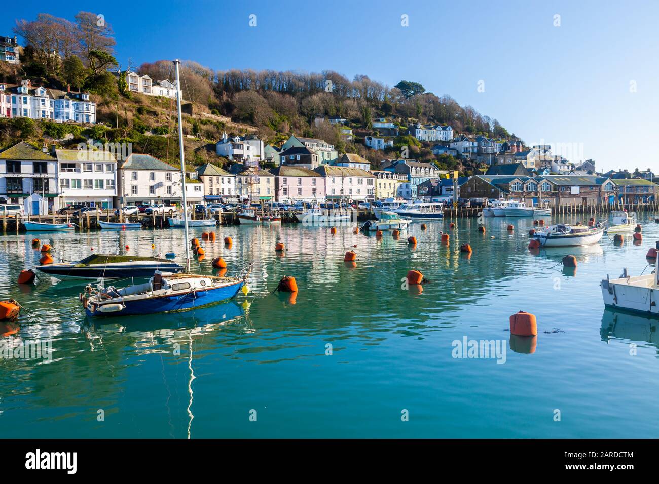 Die malerische Küstenstadt Looe Cornwall England Großbritannien Europa Stockfoto