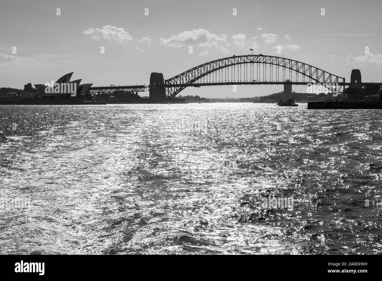 Sydney, Australien, 22. 10 2018: Hafenbrücke und Opernhaus Stockfoto