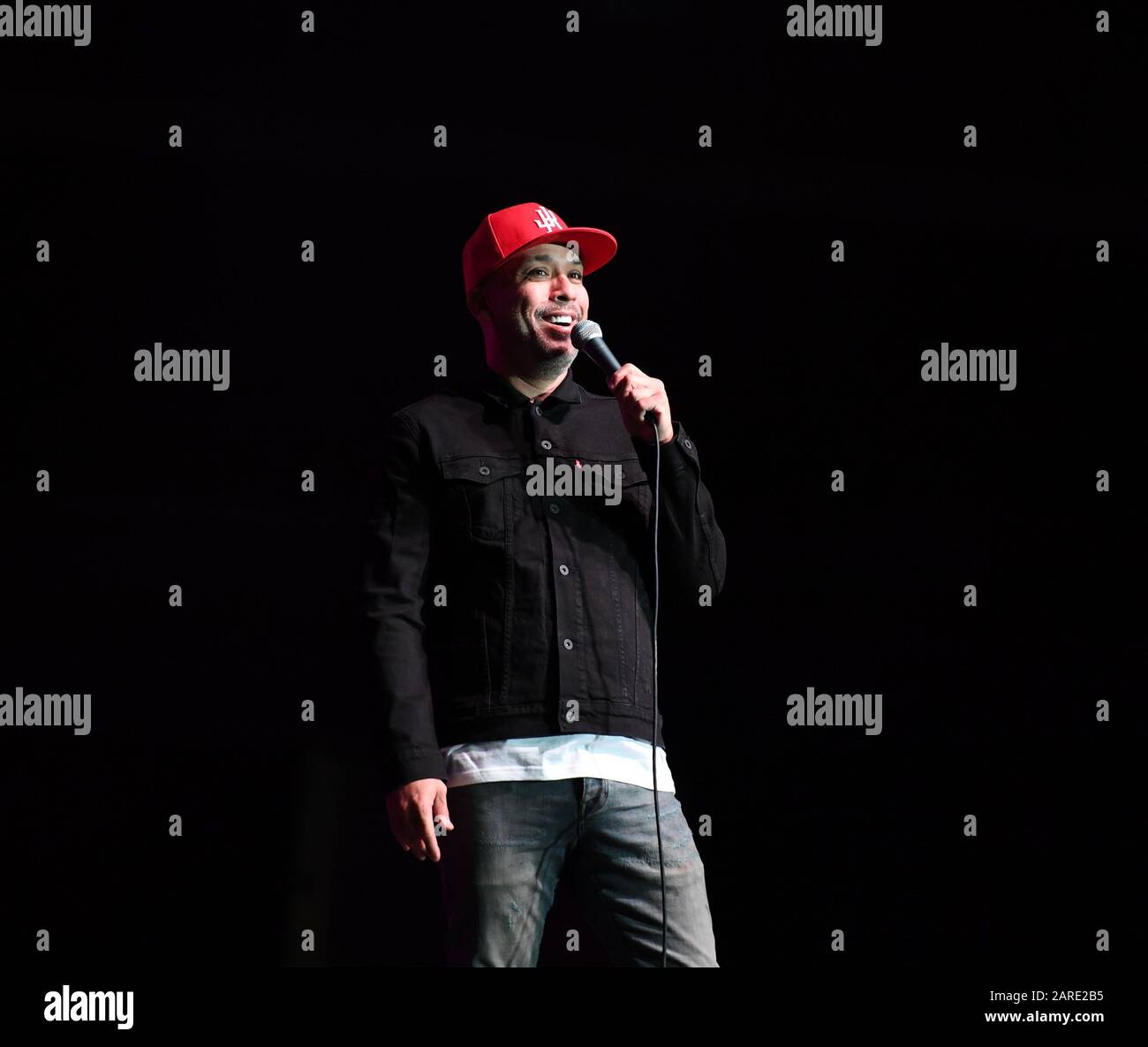 Januar 2020, Norfolk, Virginia, USA: Jo KOY bringt die Lachen am 24. Januar 2020 in Die Chartway Arena an Der Old Dominion University, Norfolk, Virginia. Foto Â© Jeff Moore (Credit Image: © Jeff Moore/ZUMA Wire) Stockfoto