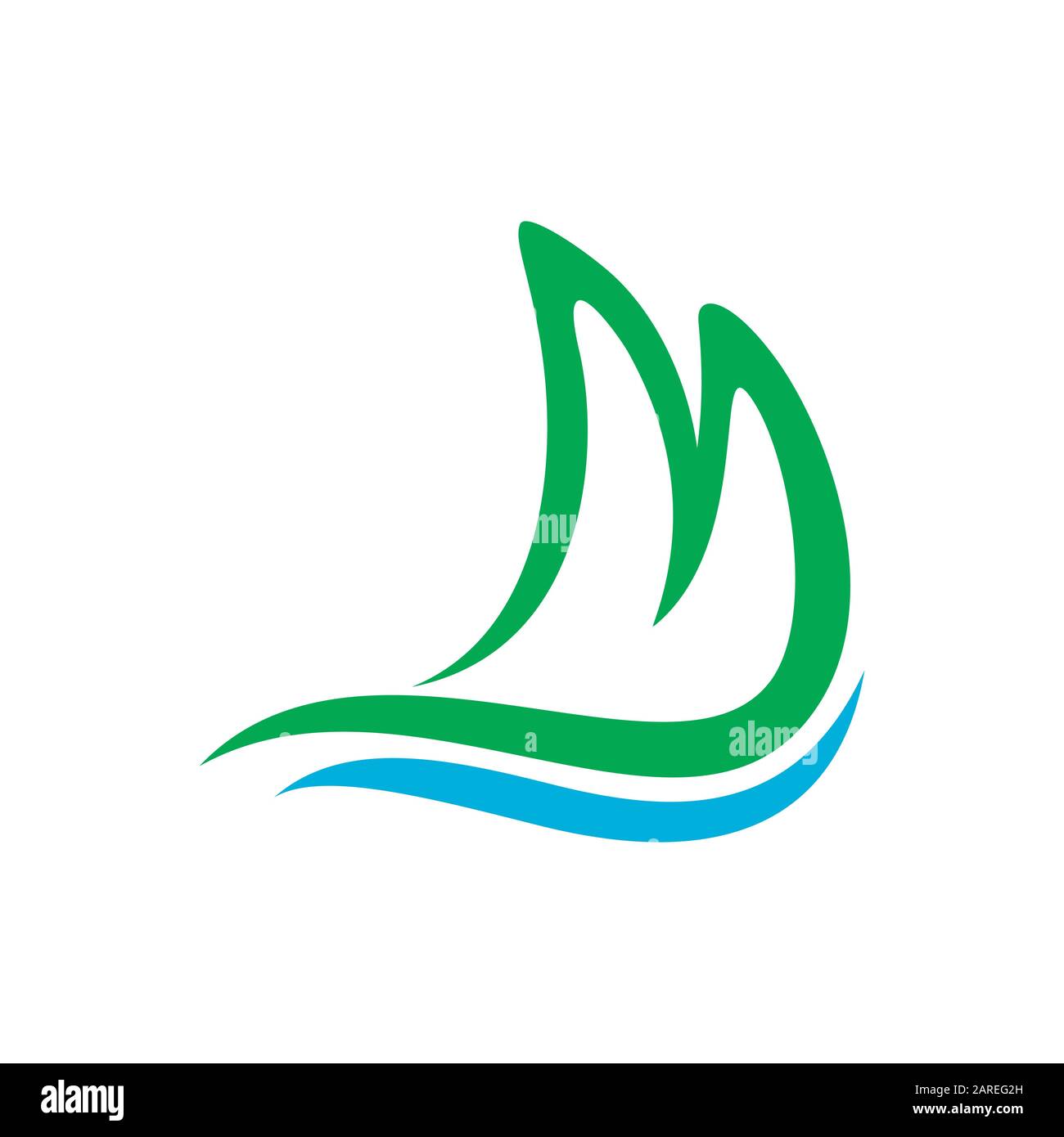 Mountain Shore Ocean Wave Initial M Lettermark Vector Symbol Graphic Logo Icon Design Template Stock Vektor