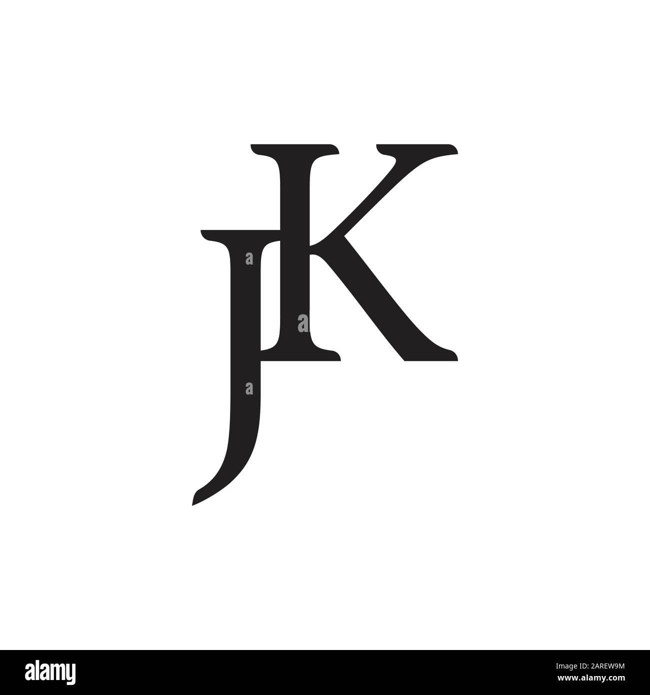 Jk logo vektorvektoren Stock-Vektorgrafiken kaufen - Alamy