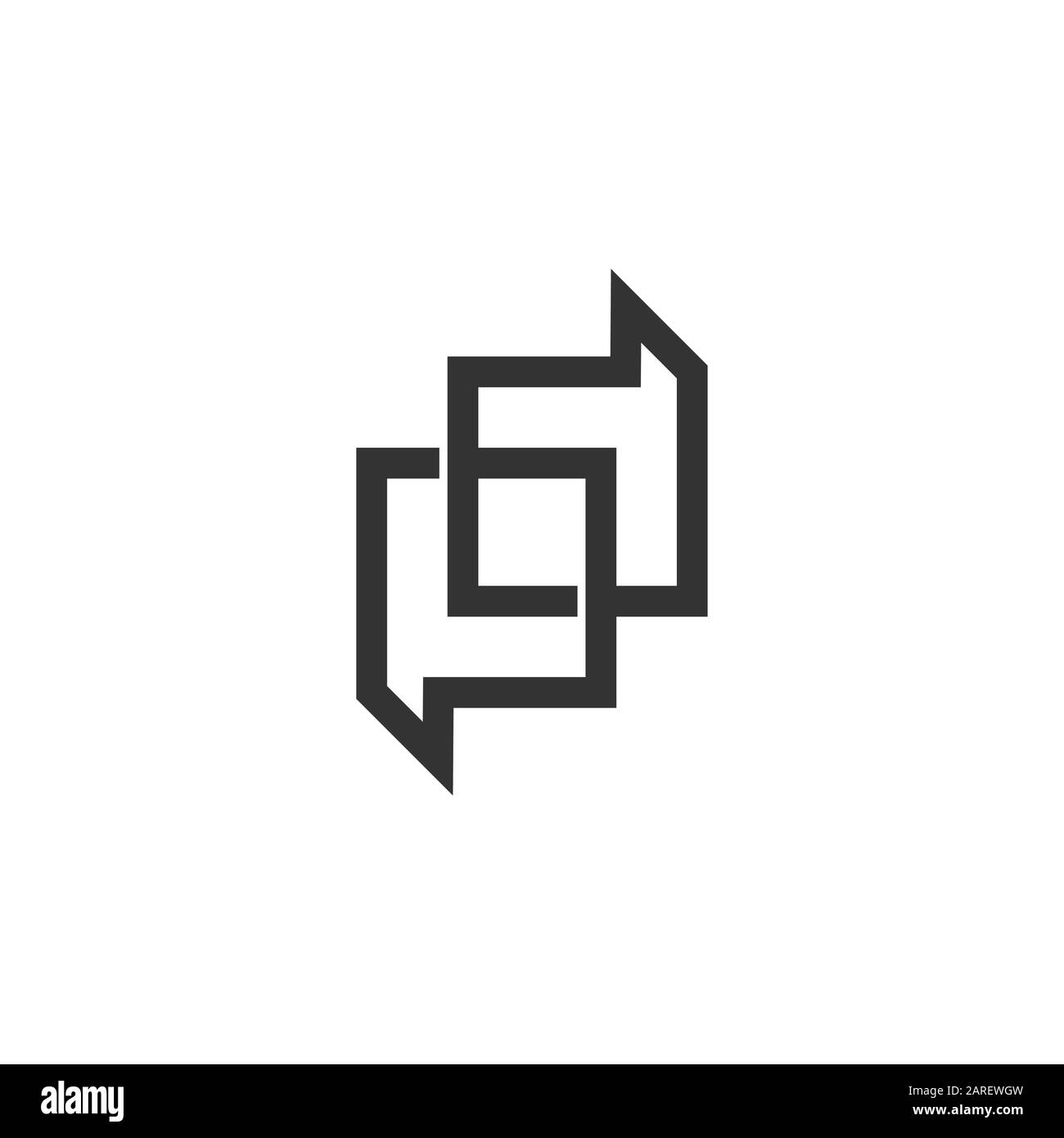 Symbolvektor des Buchstabens pd Talk Frame Design Stock Vektor