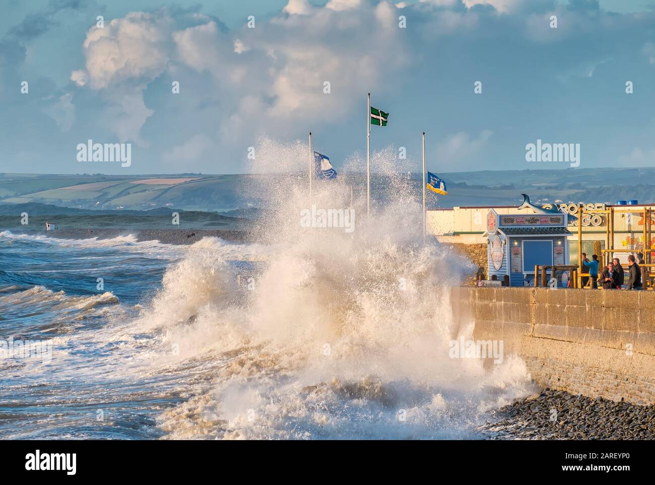 Stürmische Meere, Westward Ho! North Devon, Großbritannien Stockfoto
