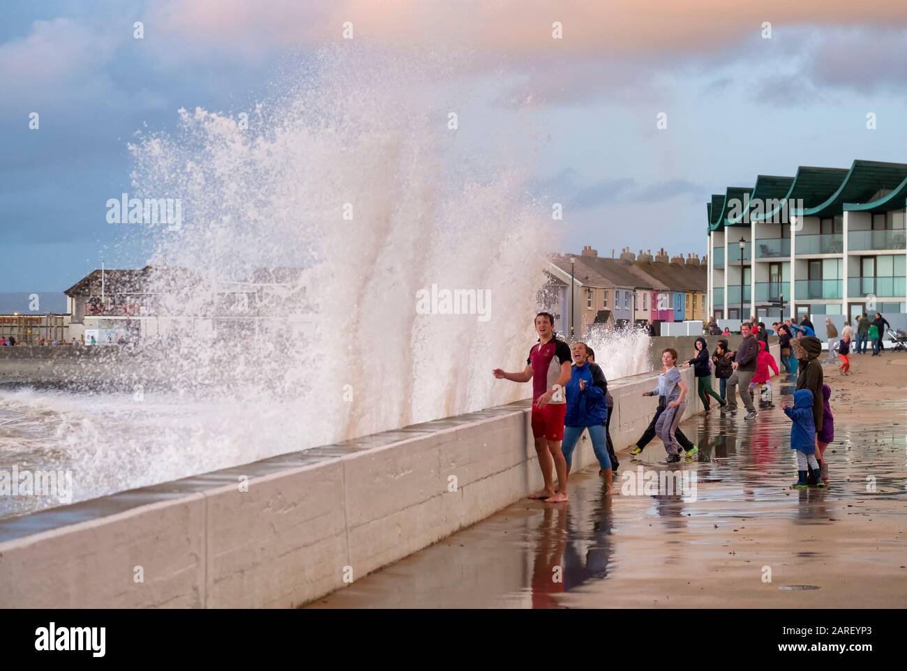Stürmische Meere, Westward Ho! North Devon, Großbritannien Stockfoto