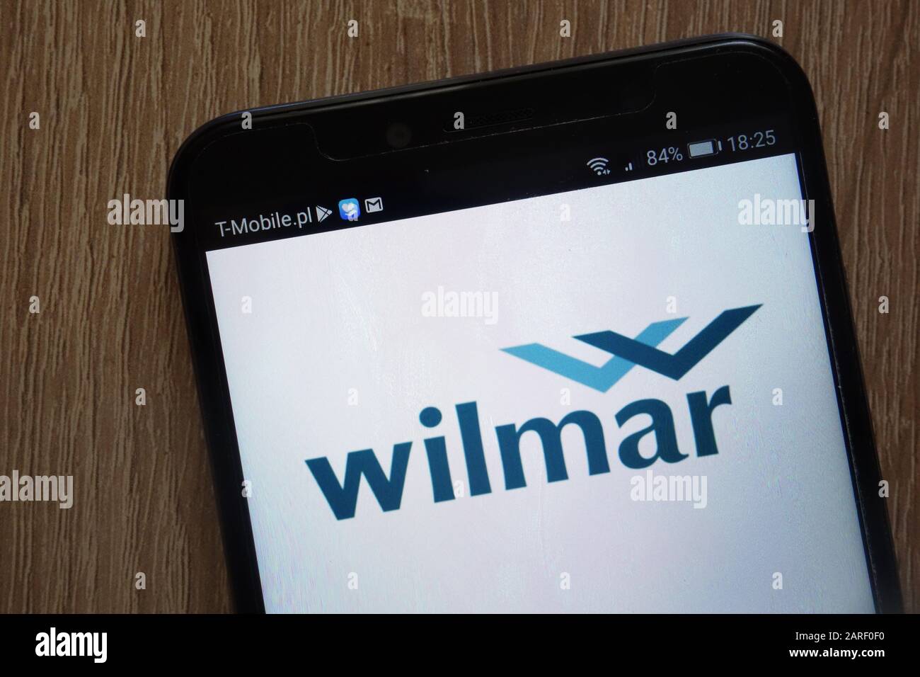 Wilmar-Logo auf einem modernen Smartphone Stockfoto