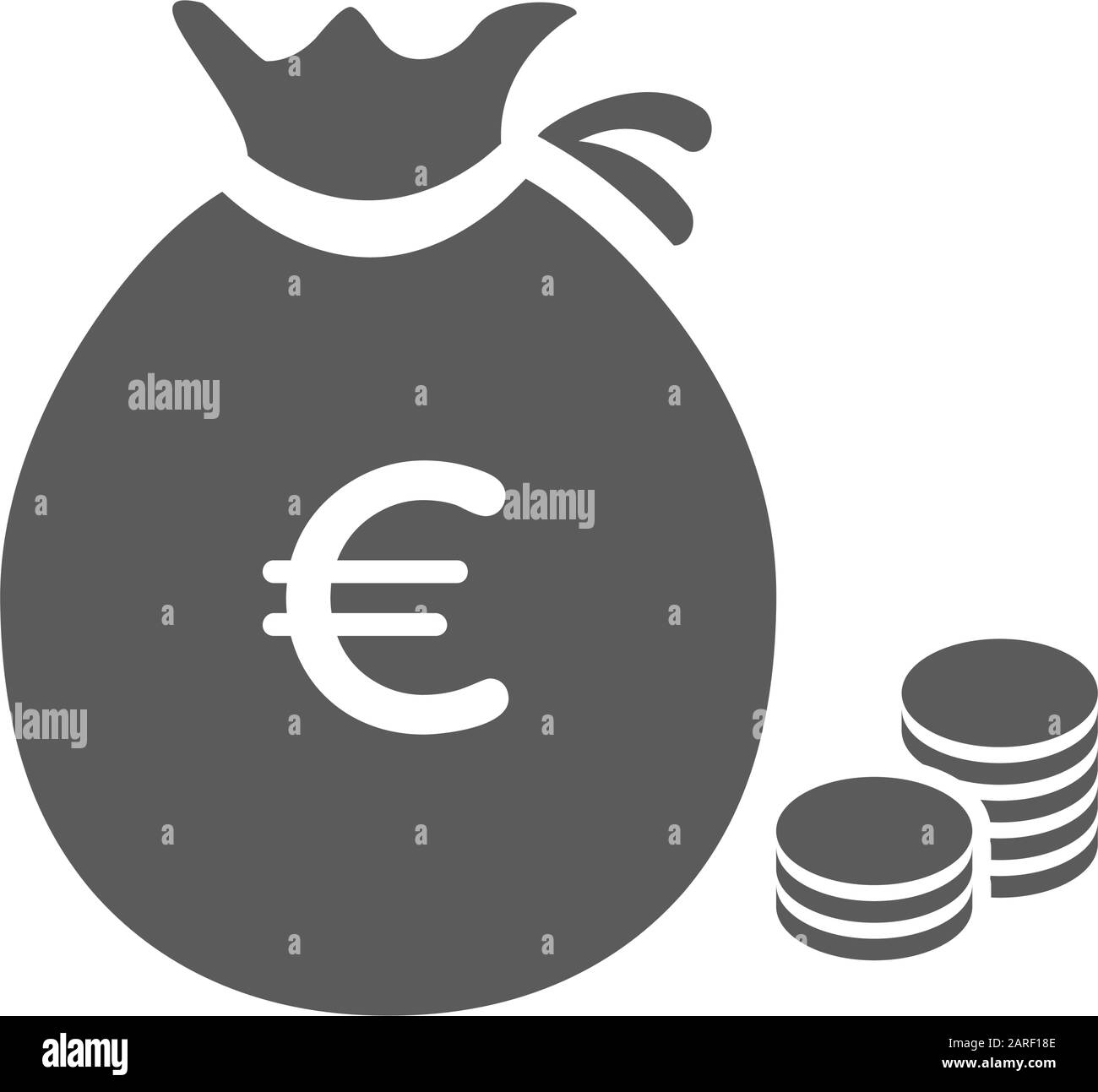 Geld Beutel flach Symbol vektor Piktogramm isoliert, schwarze und weiße Sack mit Dollar, cartoon Geldbeutel Stock Vektor