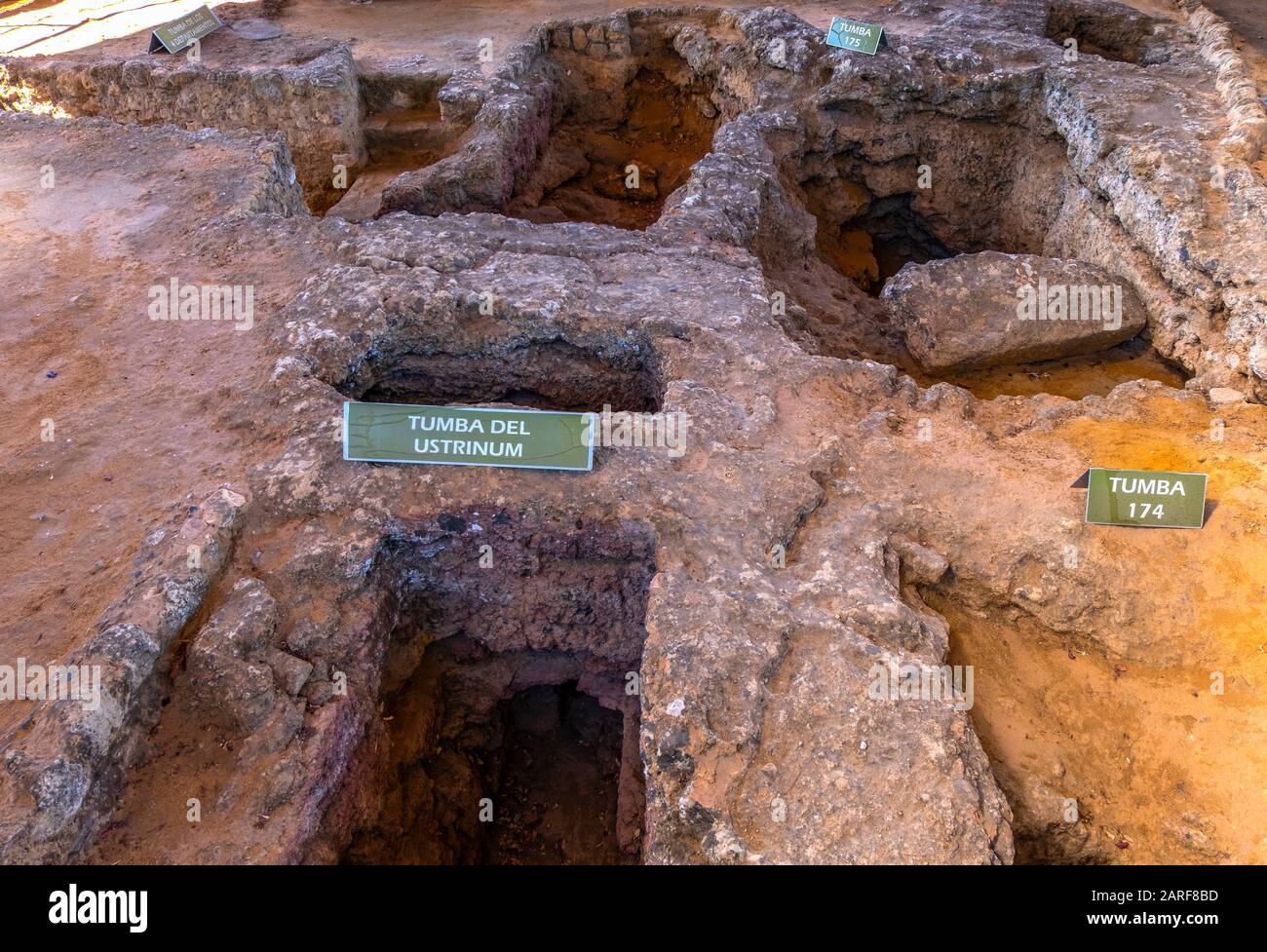 Spanien, Andalusien, Sevilla, "Archäologischer Komplex Carmona": Grab des Ustrinum Stockfoto