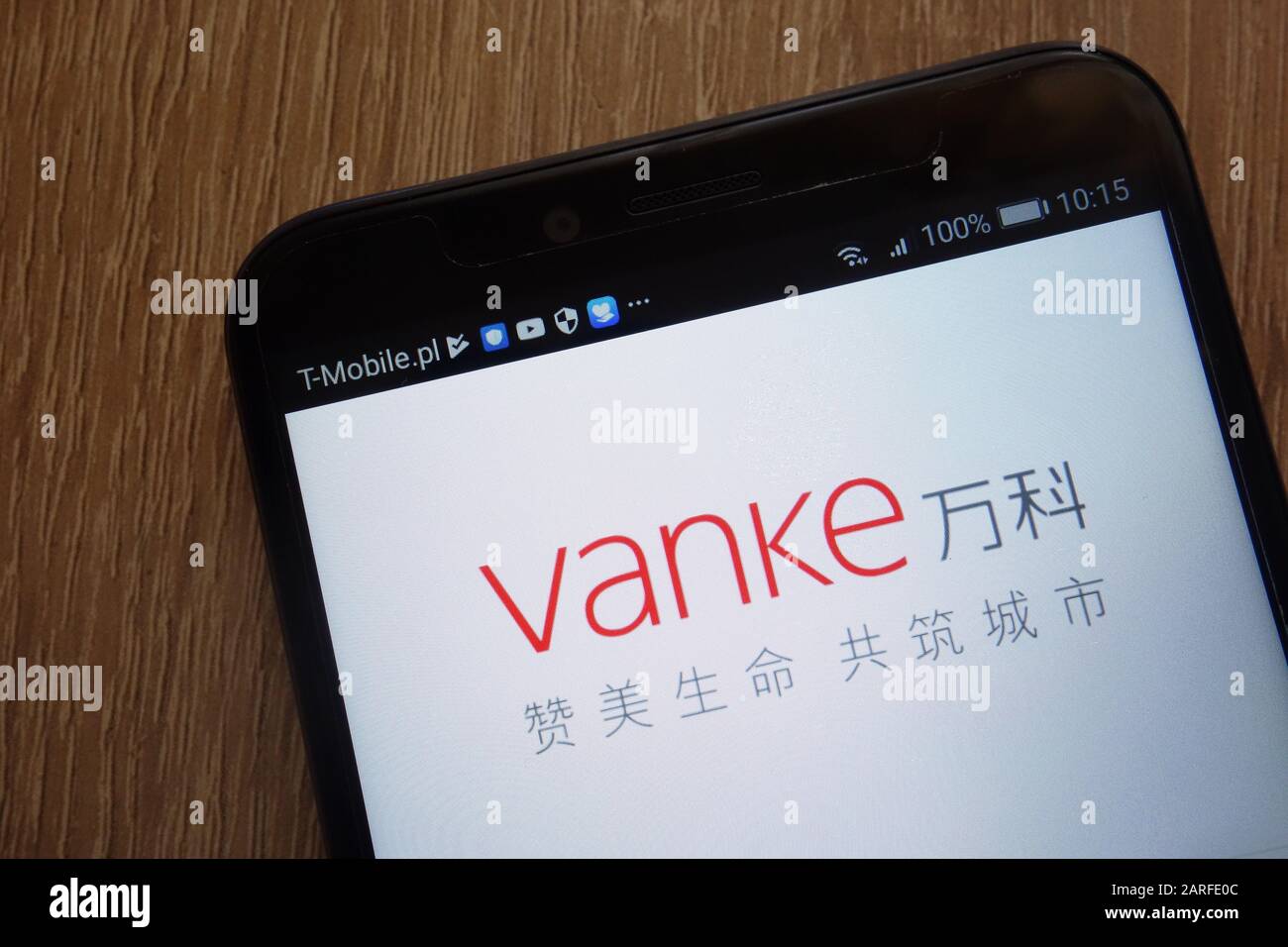 Das Vanke Logo wird auf einem modernen Smartphone angezeigt Stockfoto