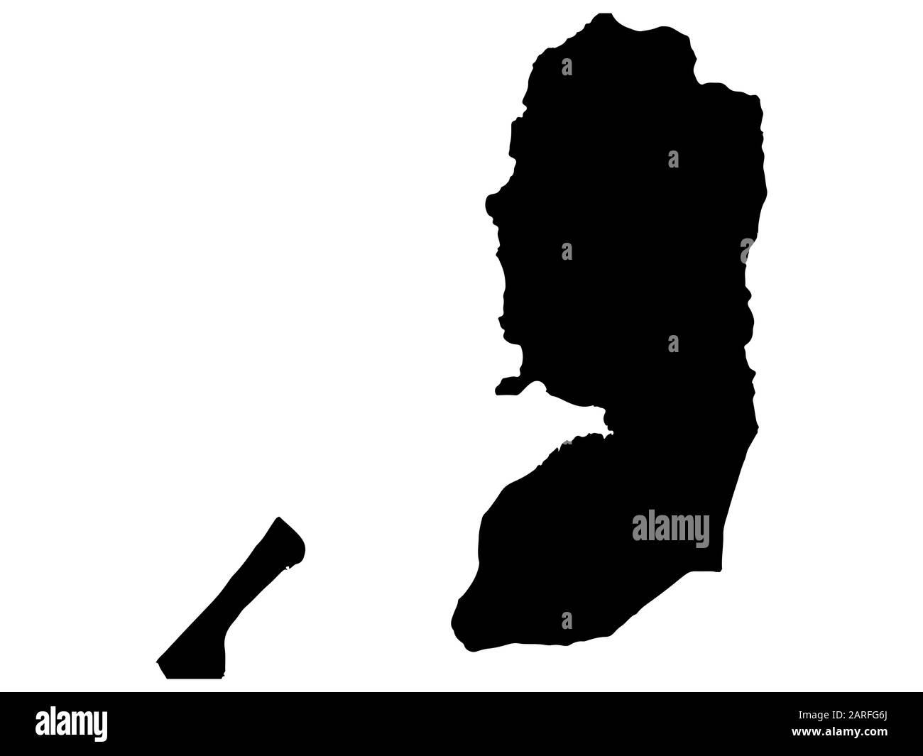 Palästina Karte Silhouette Vektor Illustration eps 10 Stock Vektor