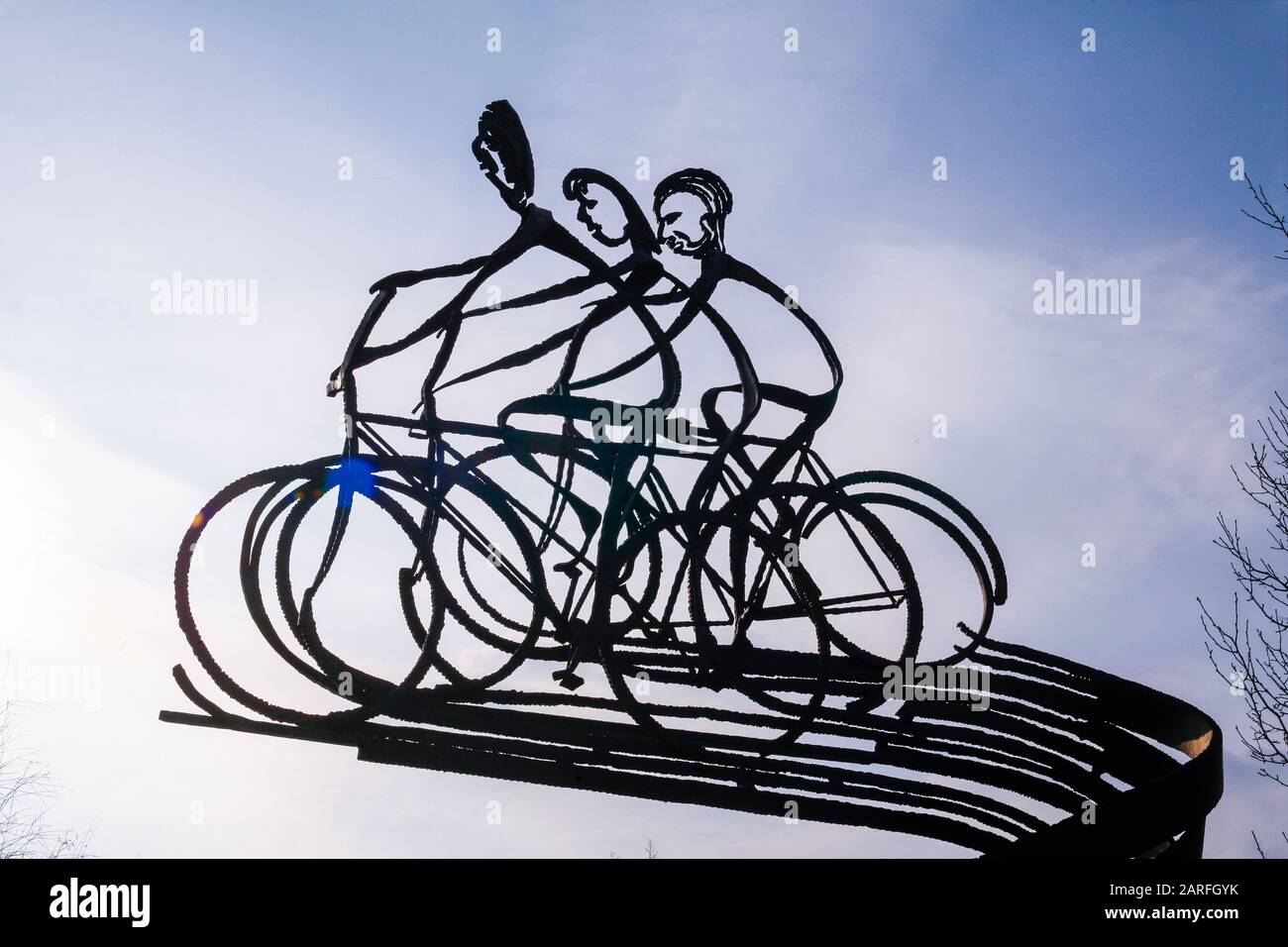 Italien Veneto Treviso Denkmal für Treviso Radfahrer Stockfoto