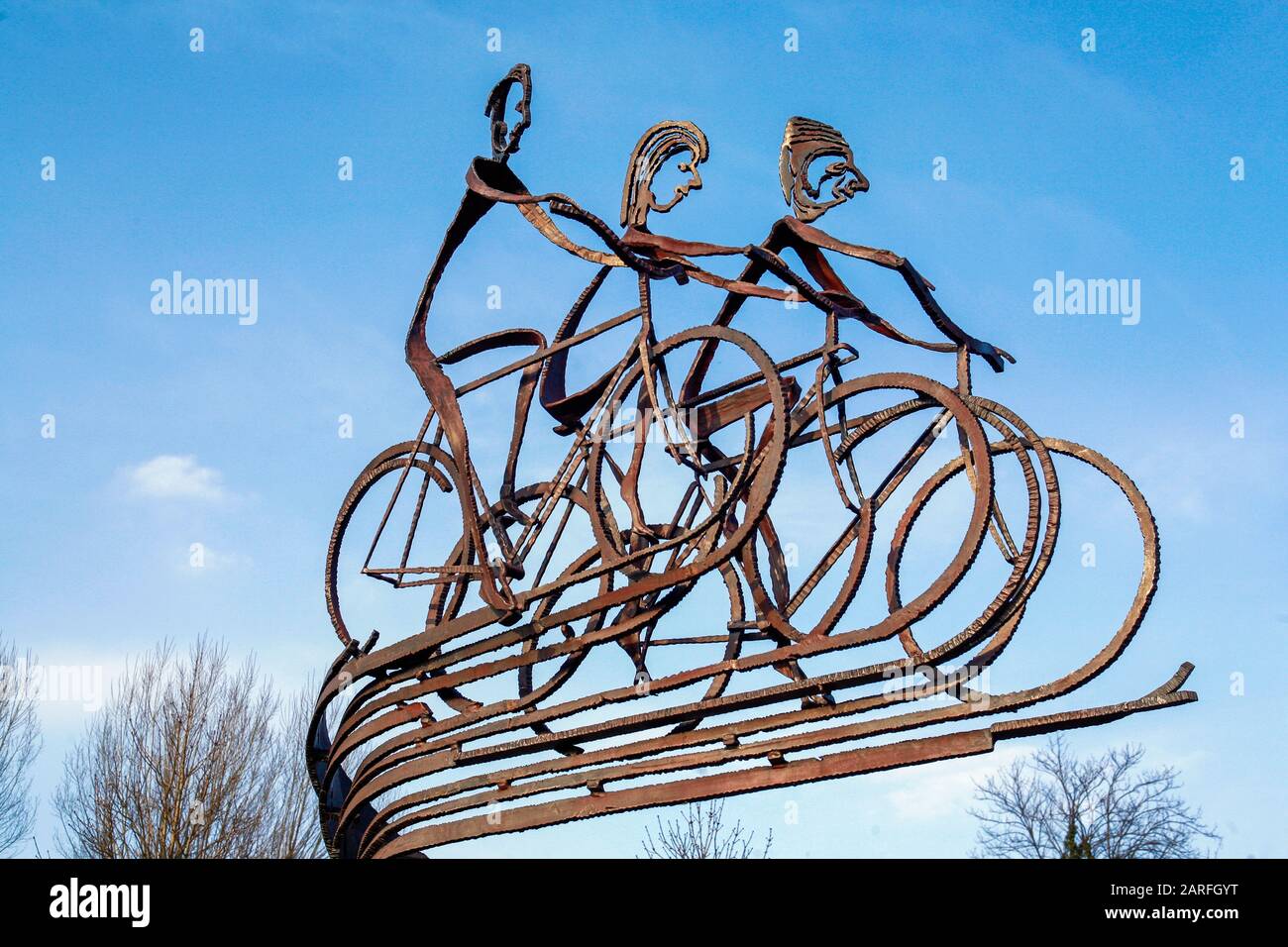 Italien Veneto Treviso Denkmal für Treviso Radfahrer Stockfoto