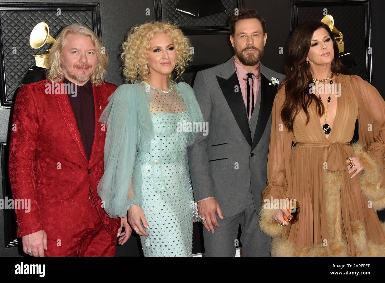 26. Januar 2020, Los Angeles, CA, USA: Los ANGELES - 26. JANUAR: Little Big Town, Phillip Sweet, Kimberly Schlapman, Jimi Westbrook, Karen Fairchild bei den 62. Grammy Awards im Staples Center am 26. Januar 2020 in Los Angeles, CA (Credit Image: © Kay Blake/ZUMA Wire) Stockfoto