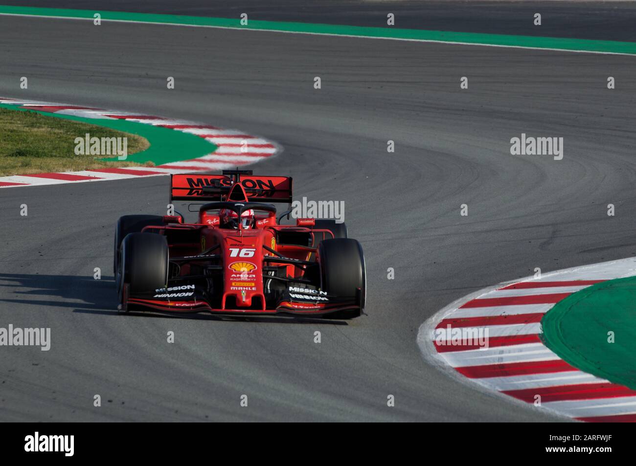 Charles Leclerc (16), Scuderia Ferrari. Barcelona, Spanien. Februar 2019. F1 Testtage. F1-Weltmeisterschaft 2019 Stockfoto