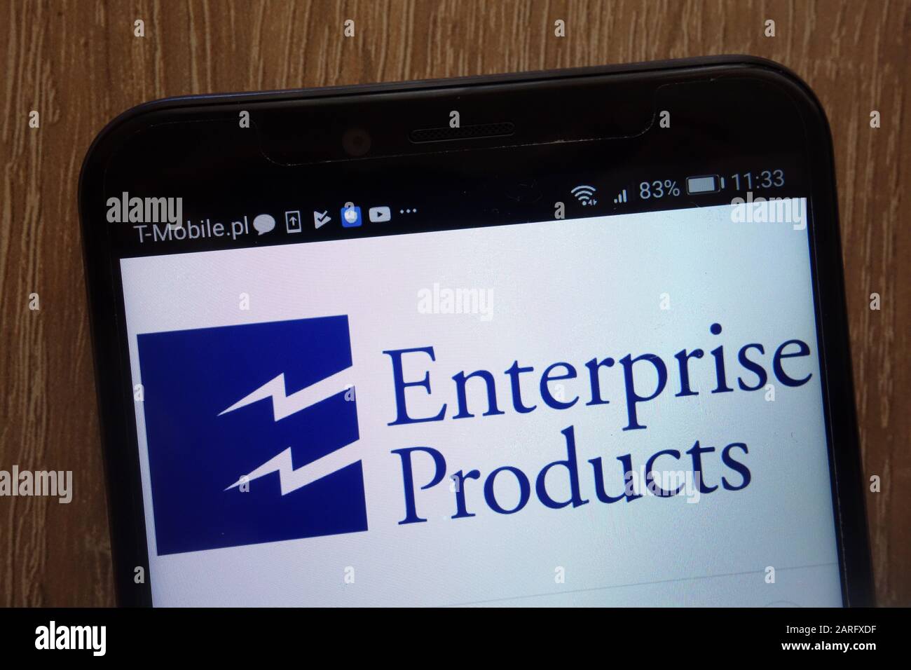 Enterprise Products Partners L.P.-Logo wird auf einem modernen Smartphone angezeigt Stockfoto