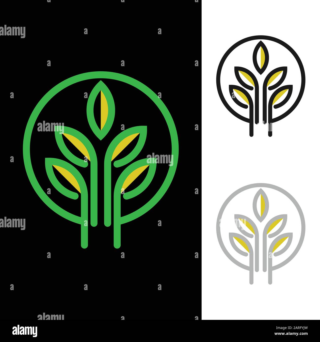 Landwirtschaft Weizen Logo Vorlage vektor Icon Design Stock Vektor
