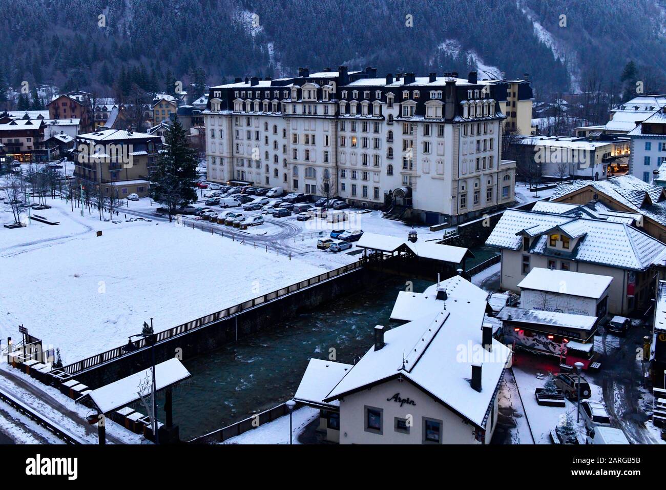 Das Alpine Museum Belle Epoque befindet sich in der alten Chamonix, der Haute-Savoie, den französischen Alpen, Frankreich und Europa. Stockfoto