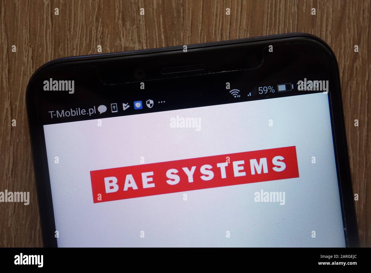 Das BAE Systems Logo wird auf einem modernen Smartphone angezeigt Stockfoto