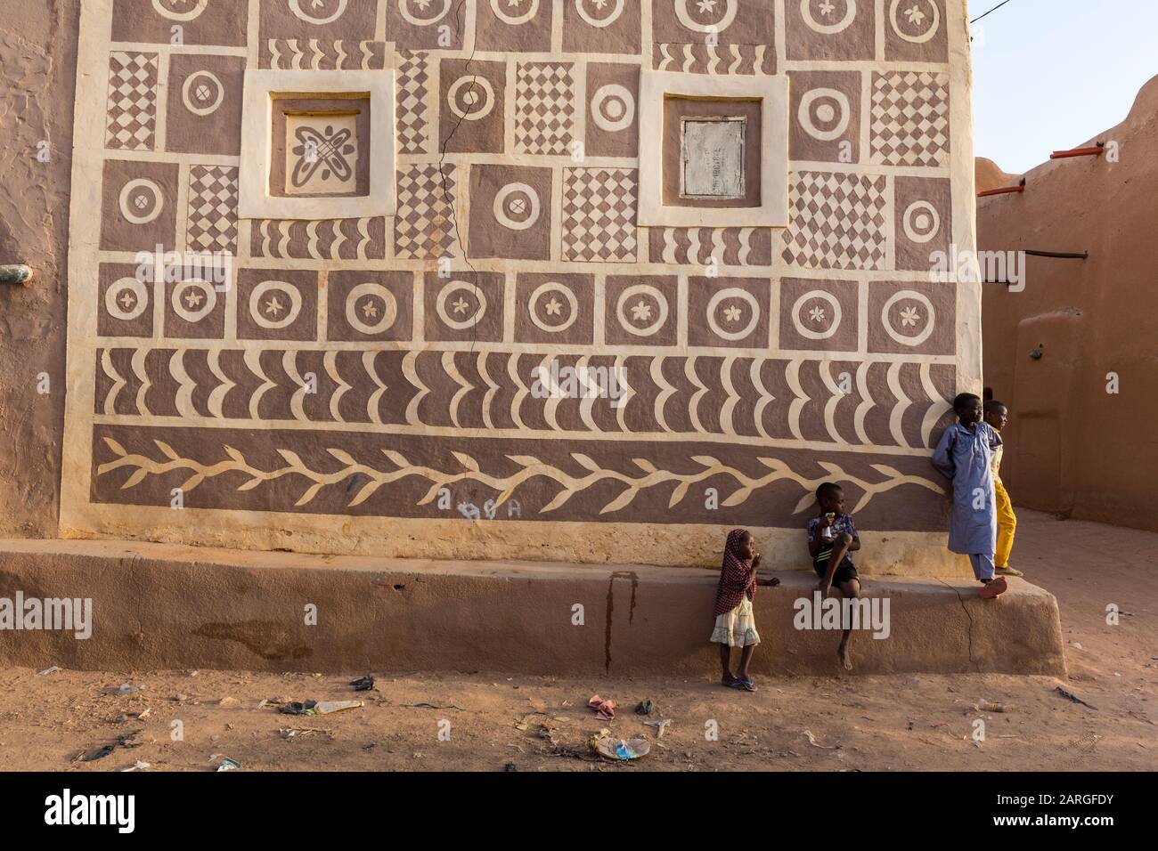 Traditionelle Architektur, UNESCO-Weltkulturerbe, Agadez, Niger, Westafrika, Afrika Stockfoto