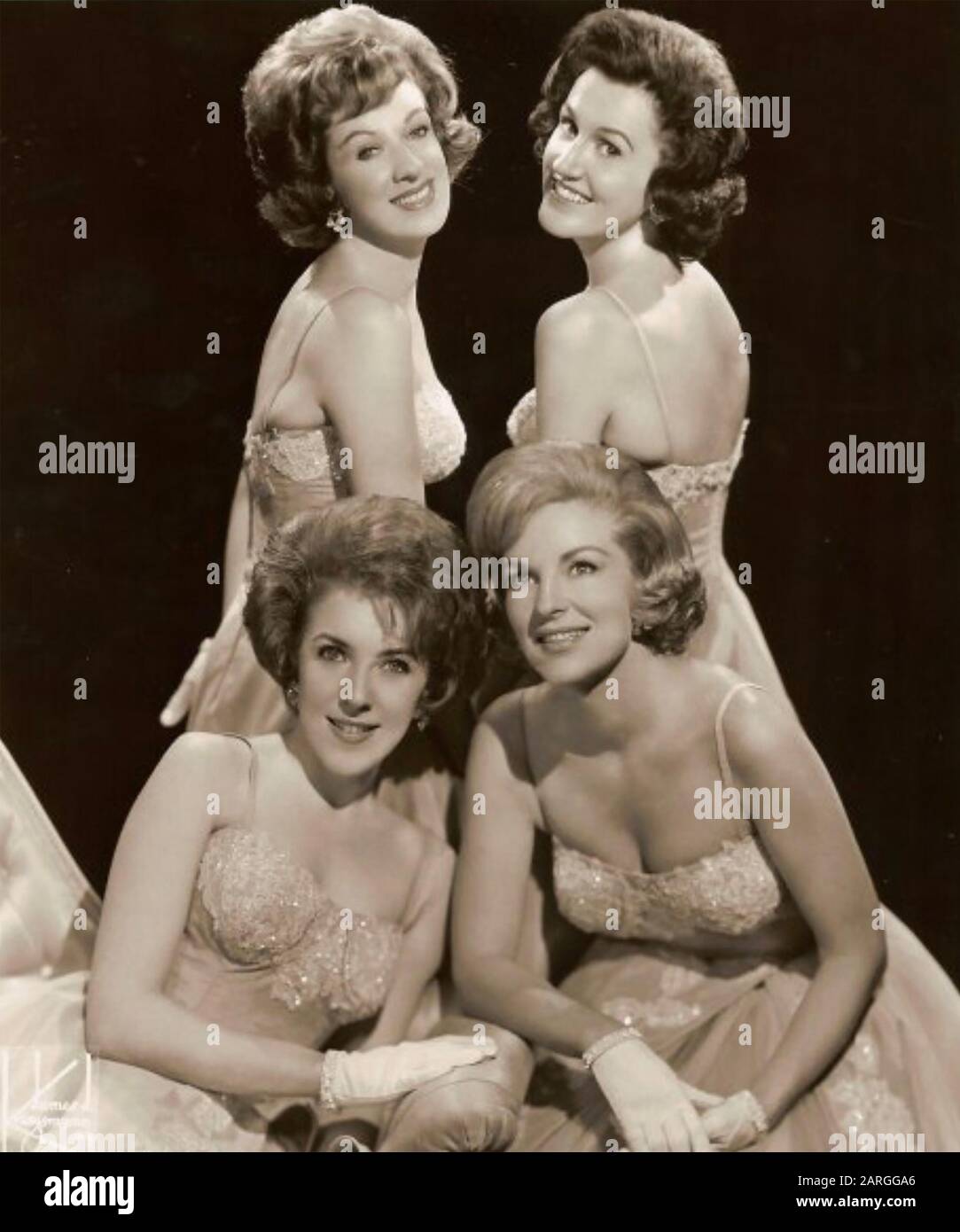 CHORDETTES Werbefoto der amerikanischen Gesangsgruppe über 1957. Stockfoto