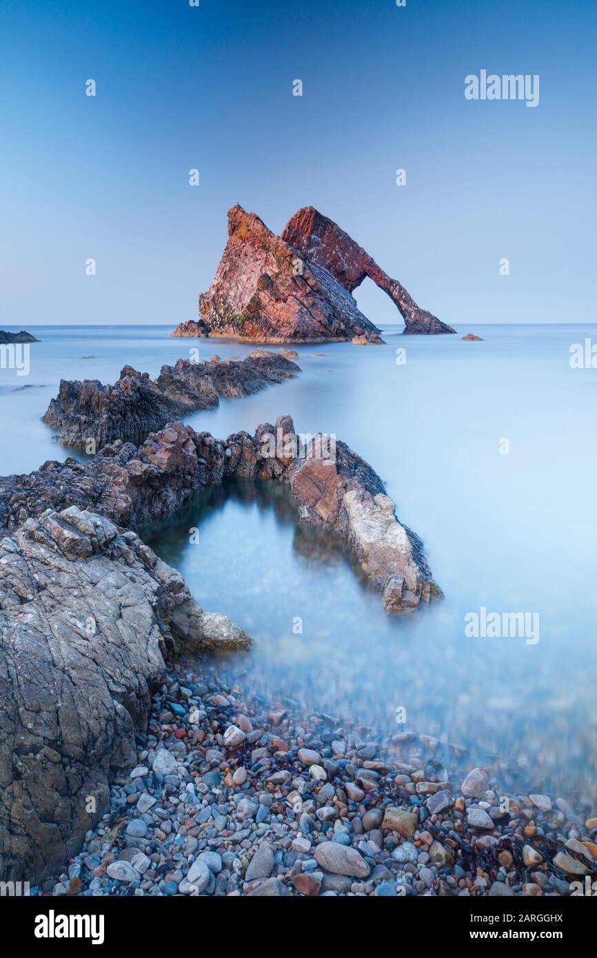 Bow Fiddle Rock, Moray Firth, Moray, Schottland, Großbritannien, Europa Stockfoto
