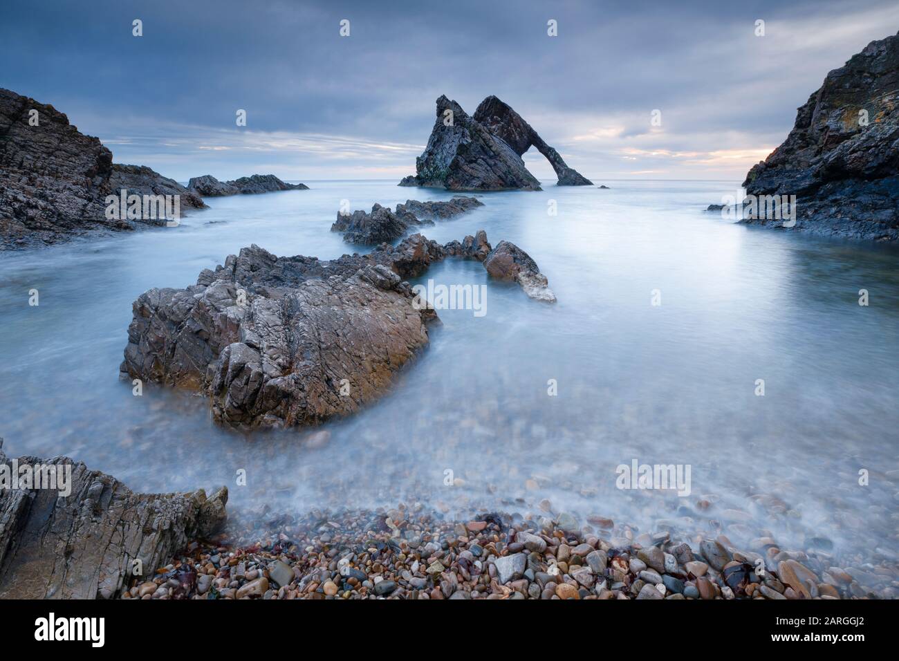 Bow Fiddle Rock, Moray Firth, Moray, Schottland, Großbritannien, Europa Stockfoto
