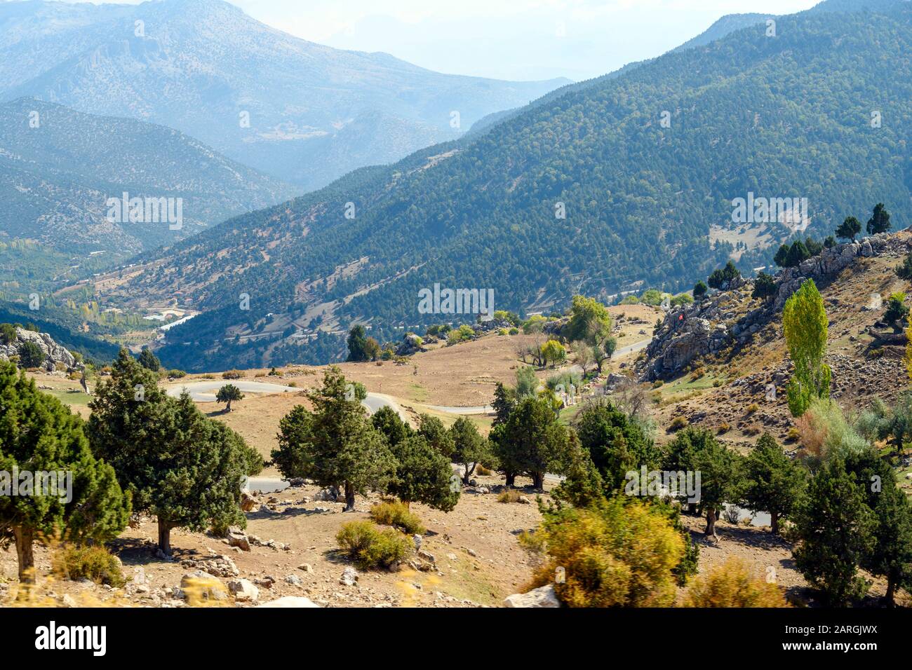 Asien, Türkei, Provinz Mugla, Landschaft an der Elmali-Seki Yolu Stockfoto
