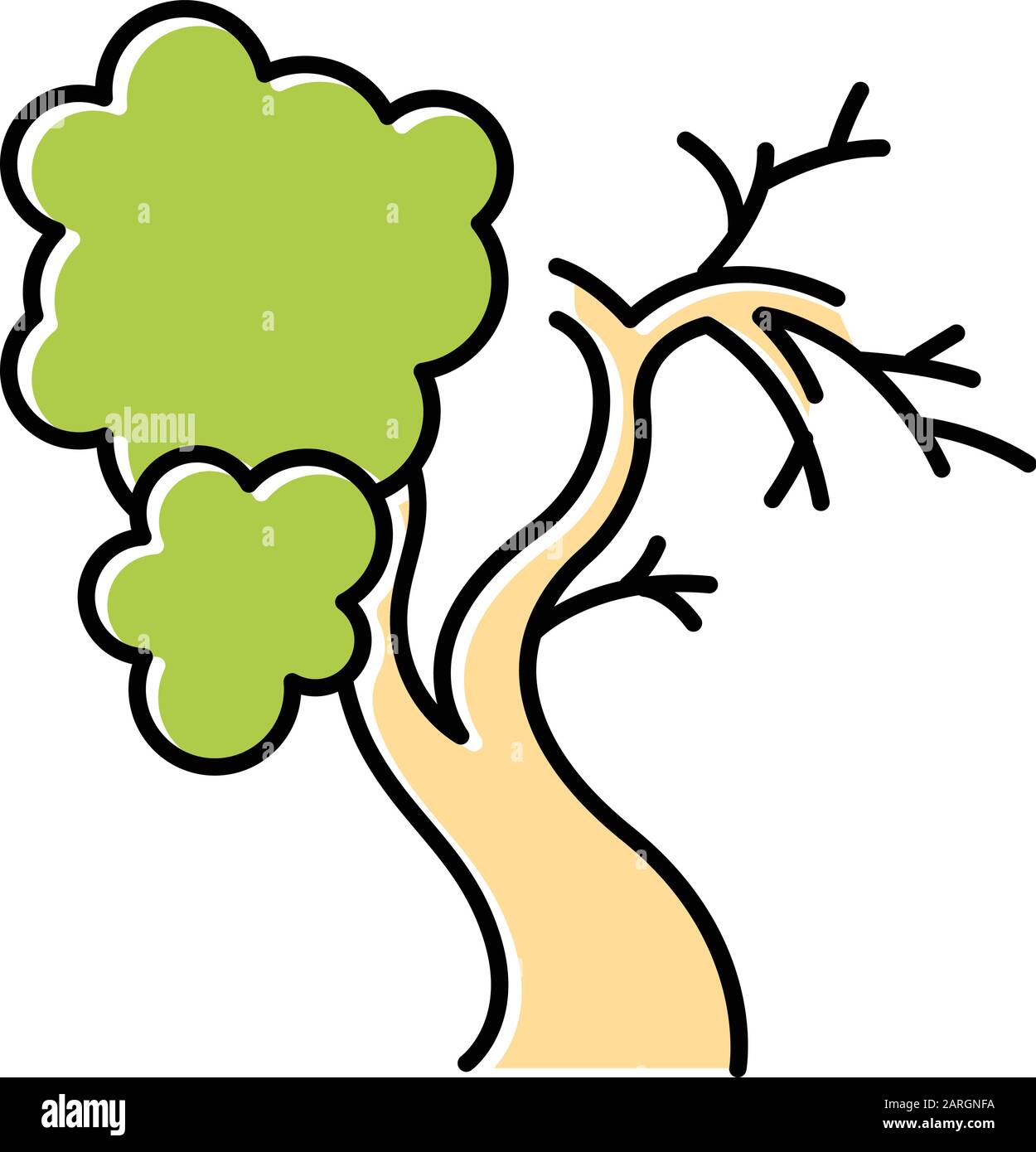 Symbol Fur Die Farbe Des Fig Baums Alter Halber Toter Baum Gesundes Teil Und Symbol Fur Sterbende Teile Biblische Lebensart Bibelerzahlung Gospel Story Isolierte Ve Stock Vektorgrafik Alamy