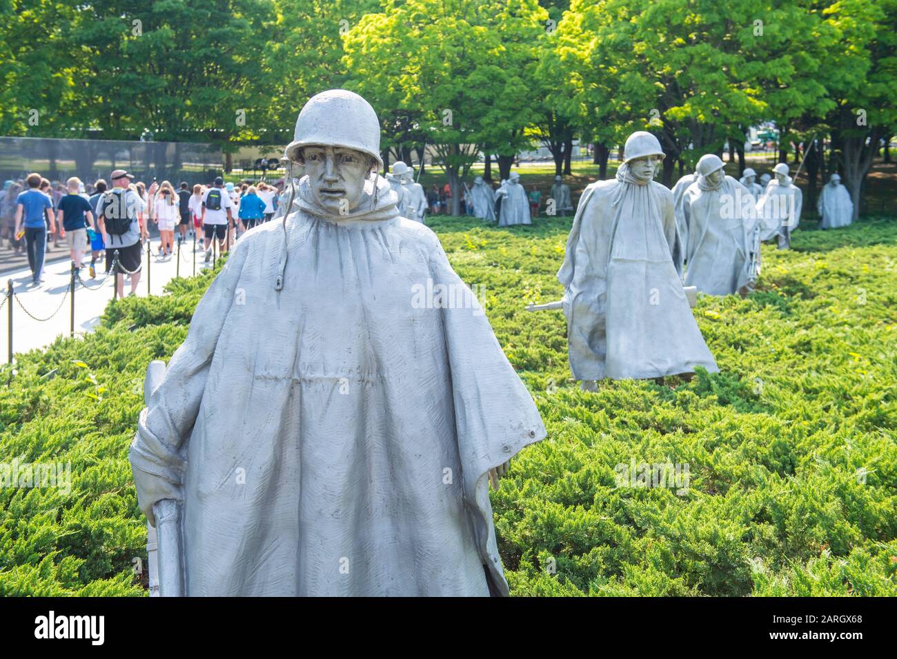 Washington, USA Mai 2018: Impressions Washington - Mai - 2018 Washington DC National Mall Korean war Veterans Memorial - Verwendung weltweit Stockfoto