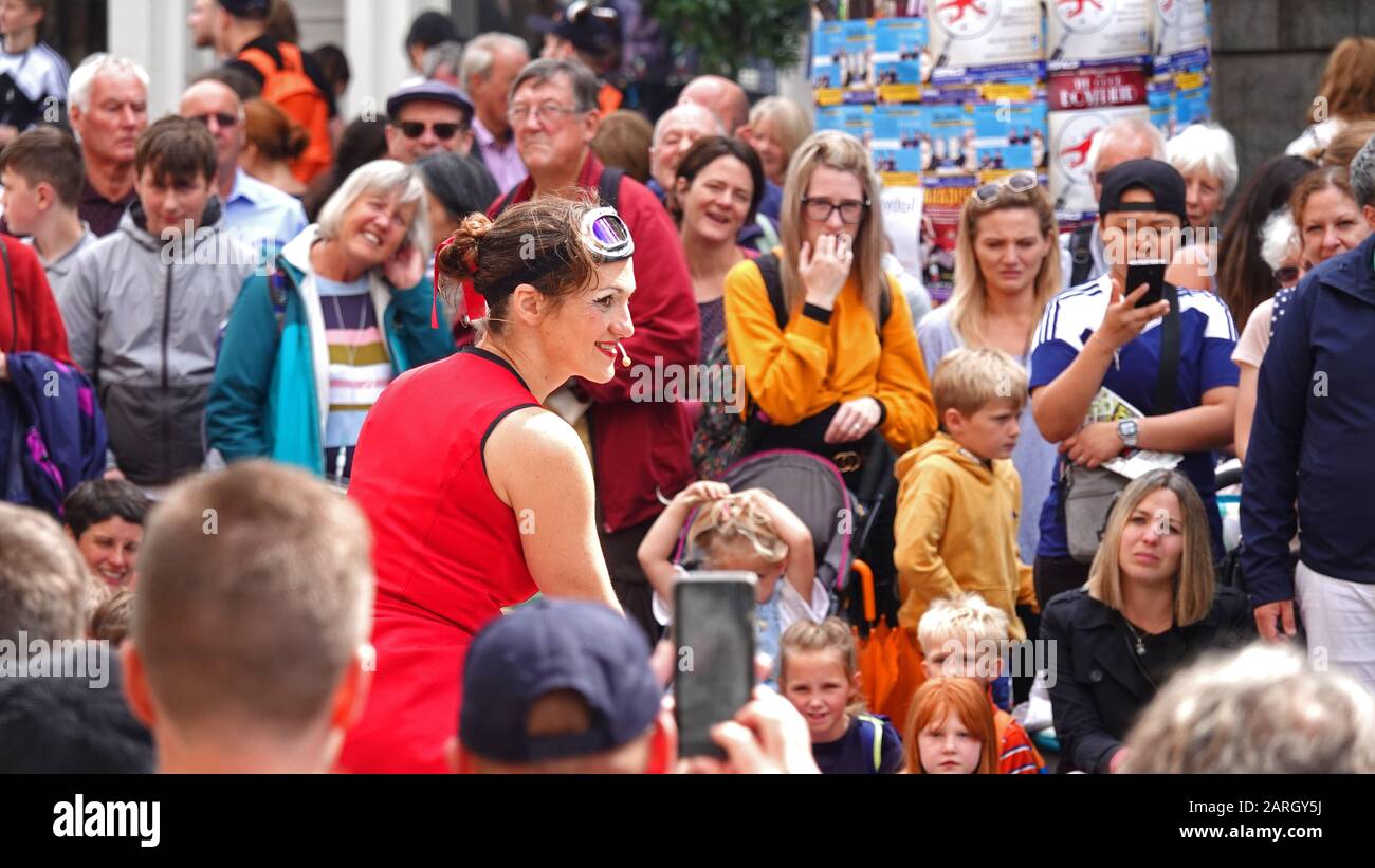 Edinburgh Fringe Festival, Street Performer, Royal Mile Stockfoto