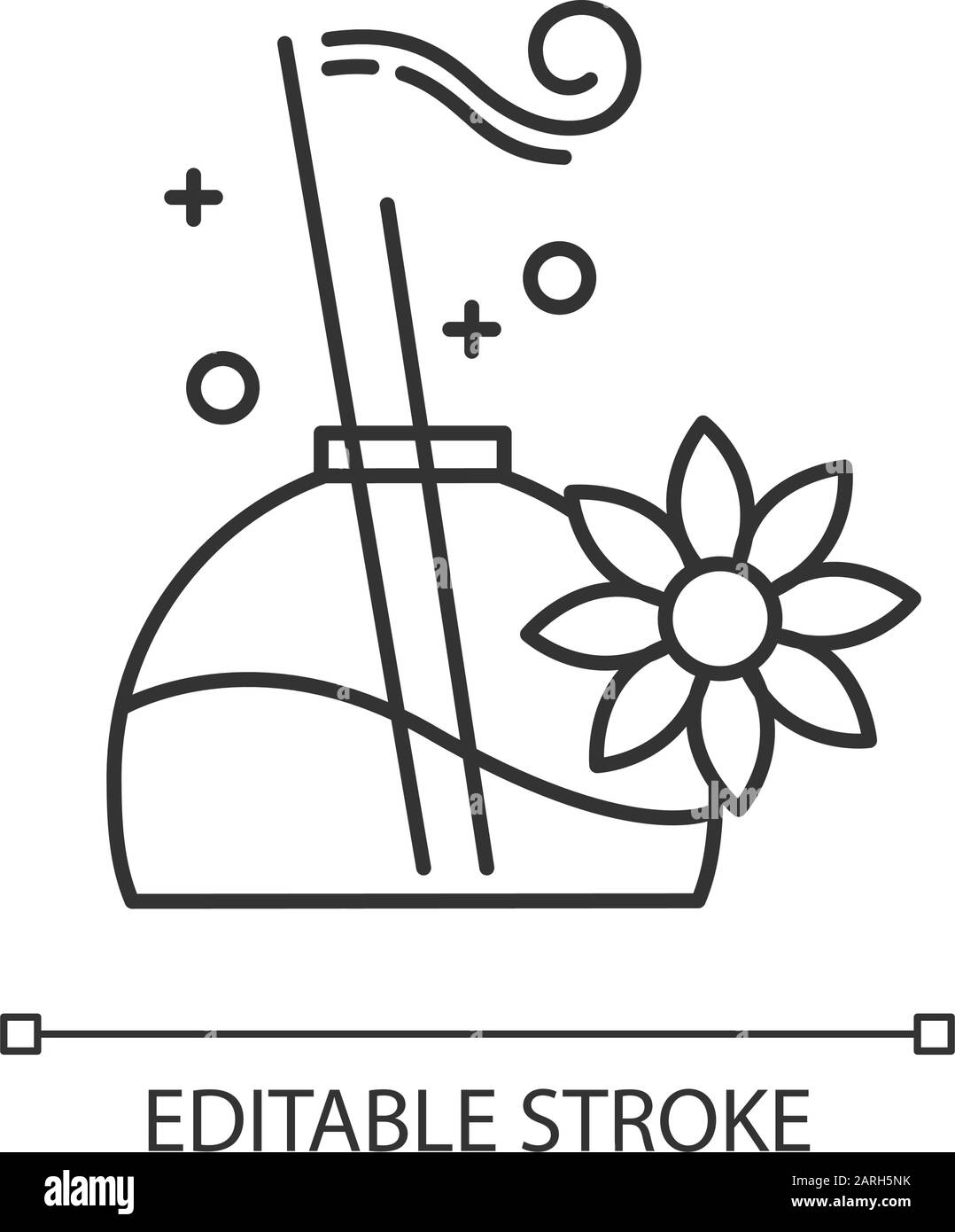 Aromatherapy Lineares Symbol Blumiger Duft Atherische Ole Aromatische Stocke Weibliche Selbstversorgung Spa Produkt Dunne Linie Kontursymbol Vektor Stock Vektorgrafik Alamy