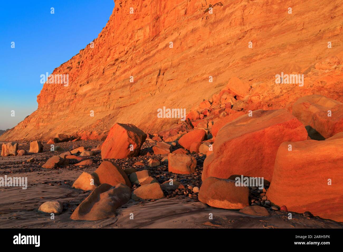 Erdrutsch, Torrey Pines State Beach, Del Mar, San Diego County, Kalifornien, USA Stockfoto