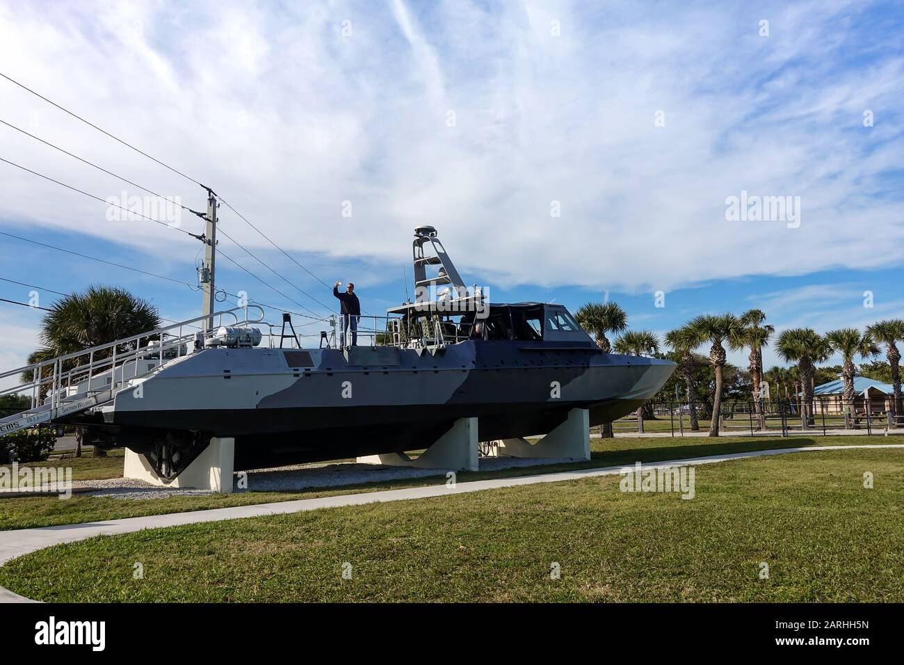 Ft. Pierce, FL/USA-1/27/20: Der MK V ist ein Mittelklasse Special Operations Assault Craft, das von Navy Seals im Kampf eingesetzt wird. Stockfoto
