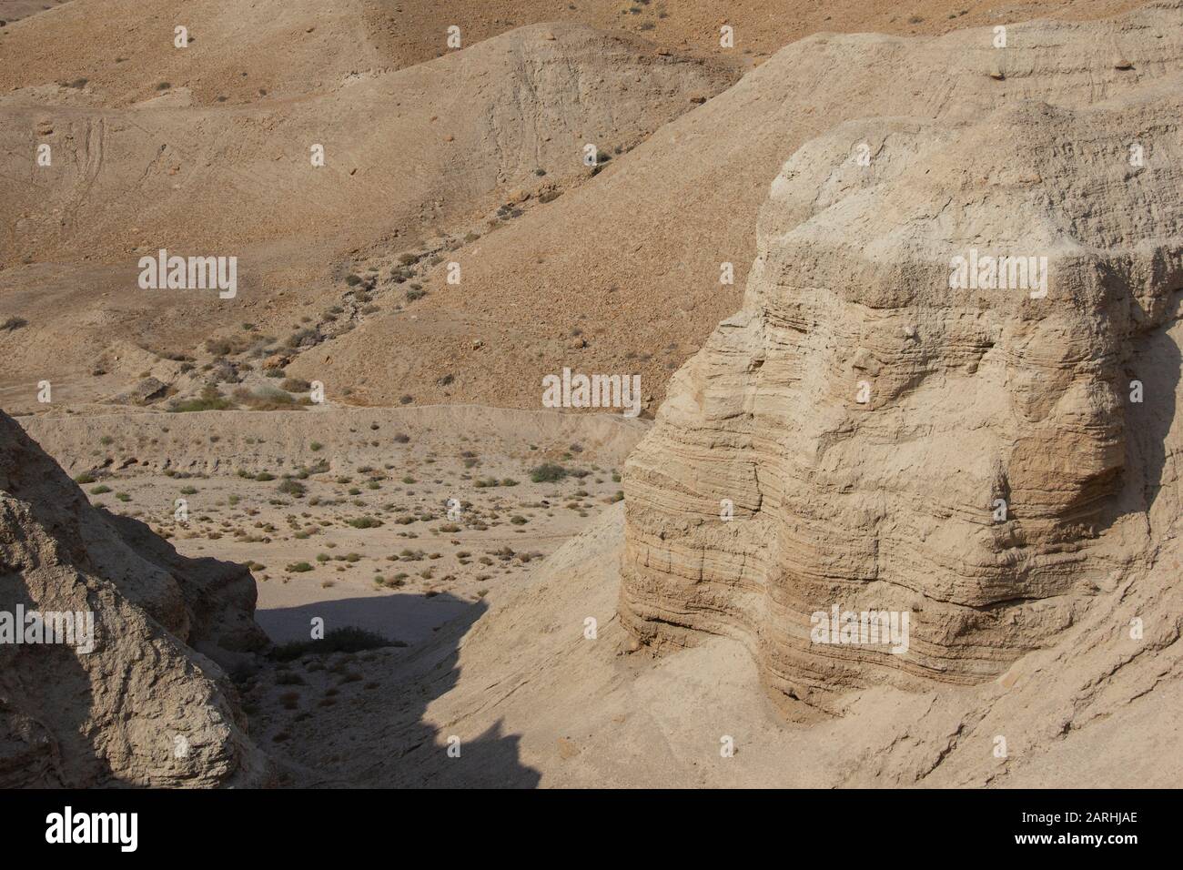 Qumran-Höhlen Stockfoto