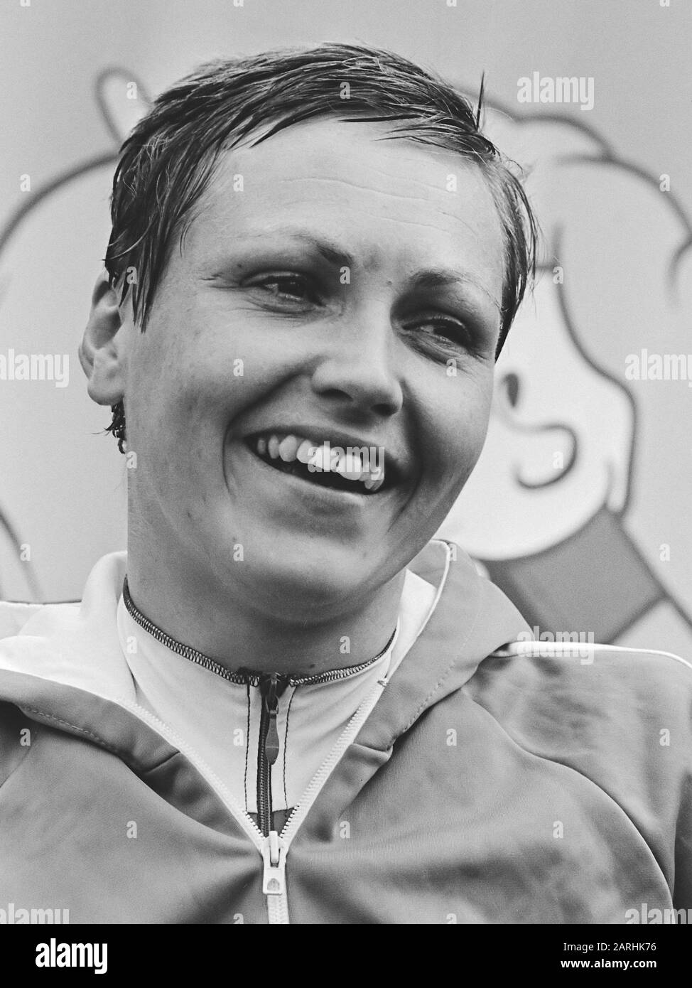 "Français: Keete van Oosten-Hage lors du Championnats des Pays-Bas de Cyclisme sur Route féminin 1979.;" Stockfoto