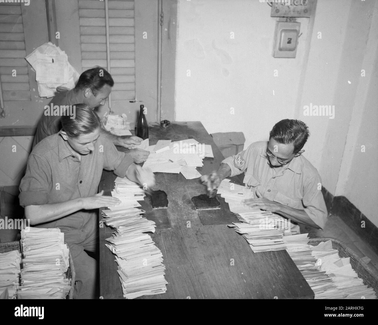 Field Post Office Datum: Februar 1947 Ort: Indonesien, Niederländisch-Ostindien Stockfoto