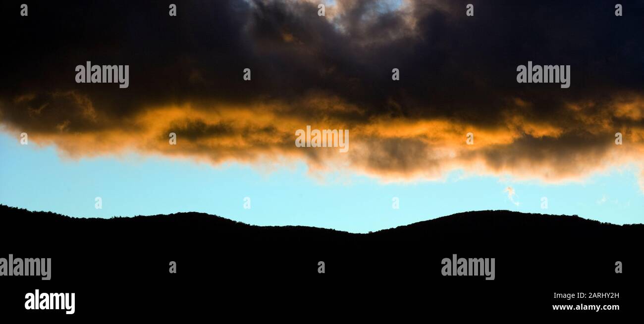 Dramatischer Sonnenuntergang über den Green Mountains von Vermont Stockfoto