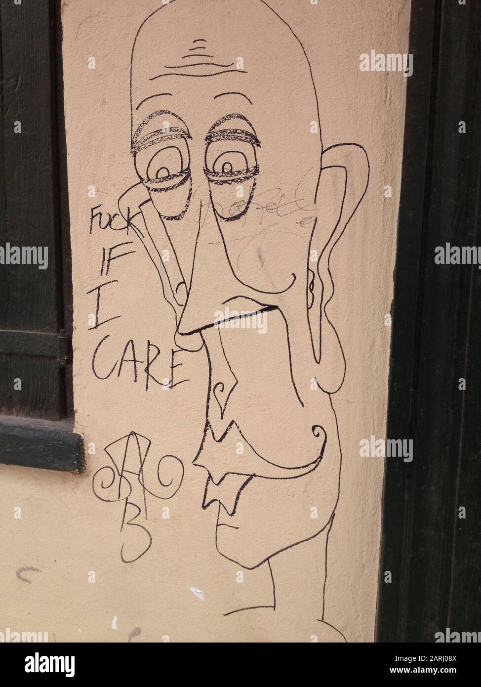 Straßengraffiti im French Quarter, Viex Carre, New Orleans, Louisianna Stockfoto